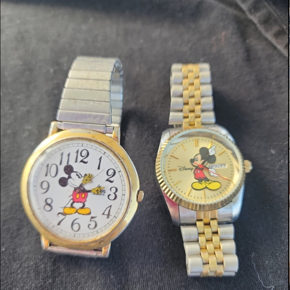 2 Disney Mickey Mouse watches